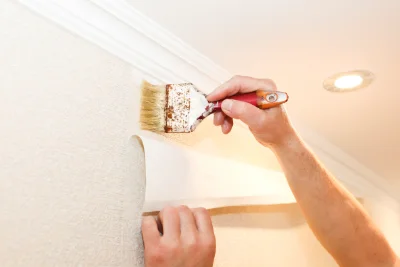 Pose de papier peint à Gunsbach — revêtements muraux et toiles de verre